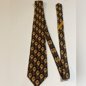 Salvatore Ferragamo Equestrian Horse Jockey Print 100% Silk Classic Navy Blue